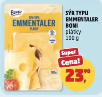 Penny Market Sýr typu emmentaler BONI plátky nabídka