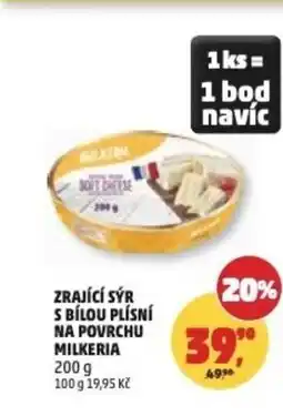 Penny Market Zrající sýr s bílou plísní na povrchu milkeria nabídka