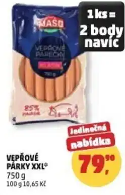 Penny Market Vepřové párky xxl nabídka