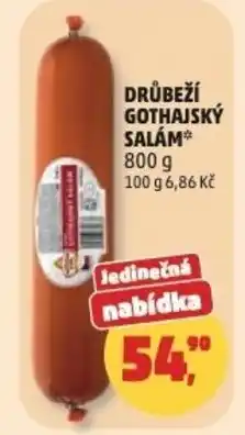 Penny Market Drůbeží gothajský salám nabídka