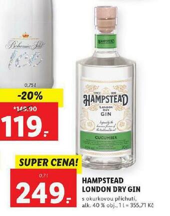 Lidl Hampstead london dry gin nabídka