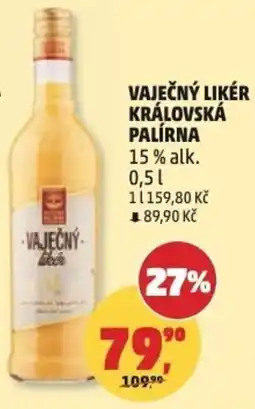 Penny Market Vaječný likér královská palírna 15% alk. nabídka
