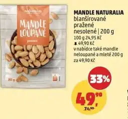 Penny Market Mandle naturalia blanšírované pražené nesolené nabídka