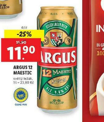 Lidl Pivo argus 12 maestic nabídka