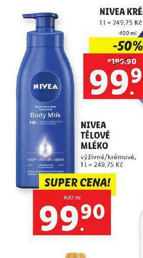 Lidl Nivea tělové mléko nabídka