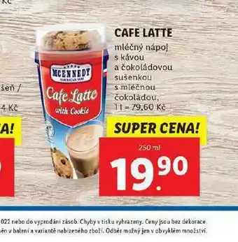 Lidl Cafe latte nabídka