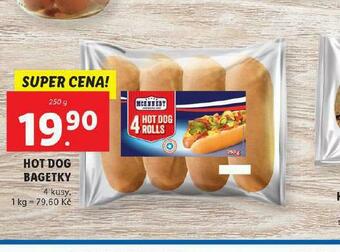 Lidl Hot dog bagetky nabídka