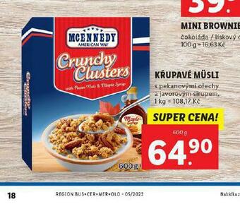 Lidl Křupavé müsli nabídka