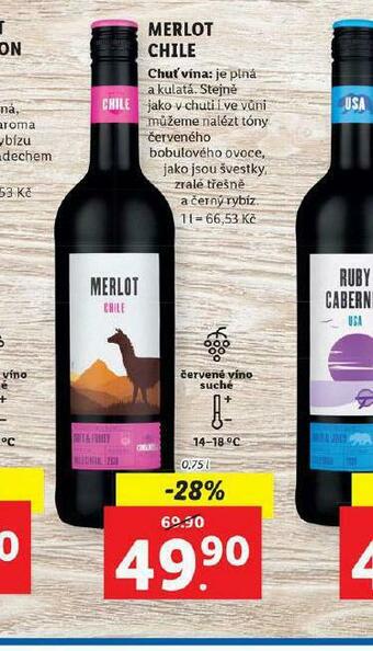 Lidl Merlot chile nabídka