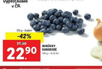Lidl Borůvky kanadské nabídka