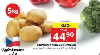 Lidl Brambory konzumní pozdní nabídka