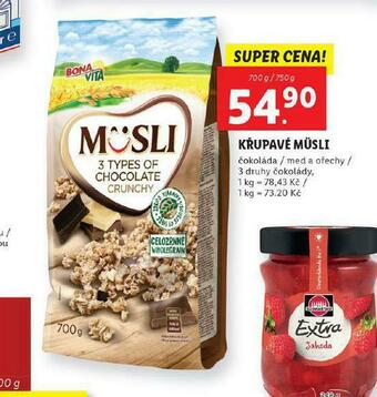 Lidl Křupavé müsli nabídka