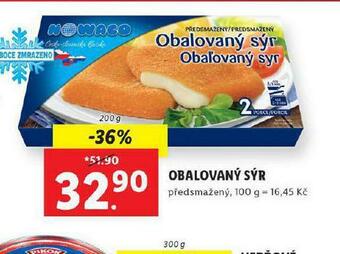 Lidl Nowaco obalovaný sýr nabídka