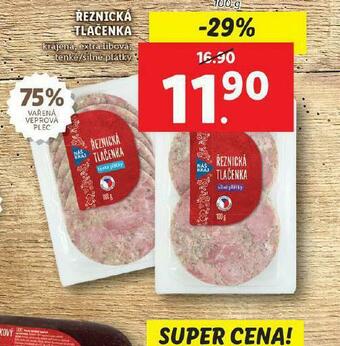 Lidl Řeznická tlačenka nabídka