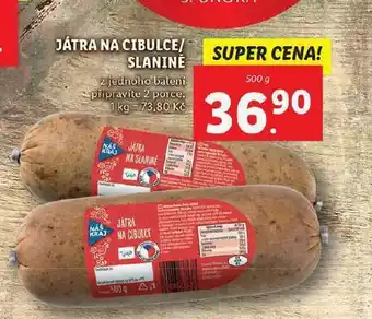 Lidl Játra na slanině nabídka