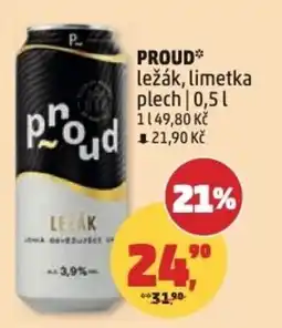 Penny Market Proud ležák, limetka nabídka