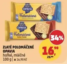 Penny Market Zlaté polomáčené OPAVIA hořké, mléčné nabídka