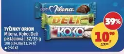 Penny Market TYČINKY ORION Milena, Koko, Deli pistáciová nabídka