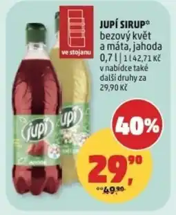 Penny Market JUPÍ SIRUP bezový květ a máta, jahoda nabídka