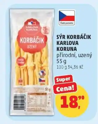 Penny Market SÝR KORBÁČIK KARLOVA KORUNA nabídka