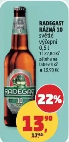 Penny Market Radegast rázná 10 světlé výčepní nabídka