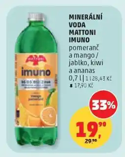 Penny Market MINERÁLNÍ VODA MATTONI IMUNO nabídka