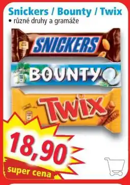 Norma Snickers Bounty Twix nabídka