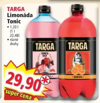 Norma TARGA Limonáda Tonic nabídka