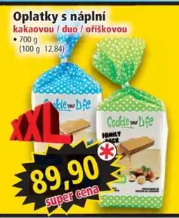 Norma Oplatky s náplní kakaovou / duo / oříškovou nabídka