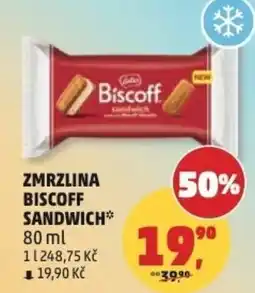 Penny Market Zmrzlina biscoff sandwich nabídka