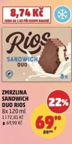 Penny Market Zmrzlina sandwich duo rios nabídka