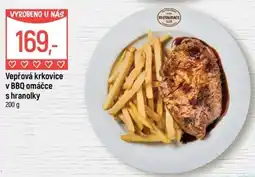 Globus Vepřová krkovice v BBQ omáčce s hranolky nabídka