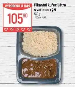 Globus Pikantní kuřecí játra s vařenou rýží nabídka