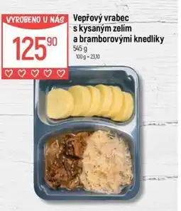 Globus Vepřový vrabec s kysaným zelím a bramborovými knedlíky nabídka