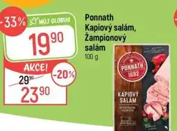 Globus Ponnath Kapiový salám, Žampionový salám nabídka