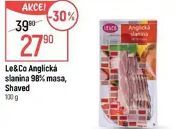 Globus Le&Co Anglická slanina 98% masa, Shaved nabídka