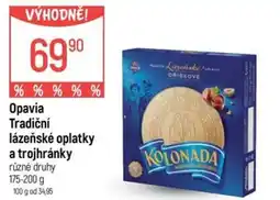 Globus Opavia Tradiční lázeňské oplatky a trojhránky nabídka