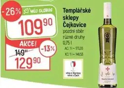 Globus Templářské sklepy Čejkovice nabídka