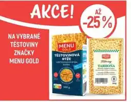 Globus Na vybrané těstoviny značky Menu gold nabídka