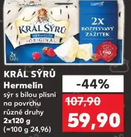Kaufland KRÁL SÝRŮ Hermelín nabídka