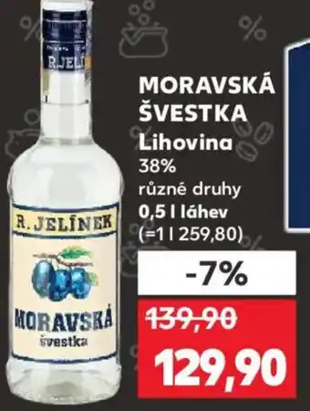 Kaufland MORAVSKÁ ŠVESTKA Lihovina nabídka