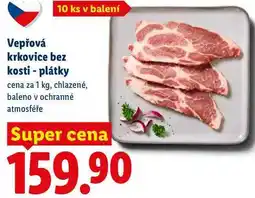 Lidl Vepřová krkovice bez kosti - plátky, cena za nabídka