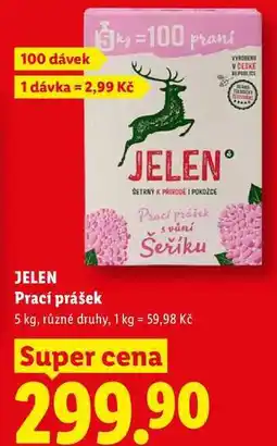 Lidl JELEN Prací prášek, 5 kg/100 PD nabídka