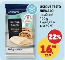 Penny Market Listové těsto Nowaco nabídka
