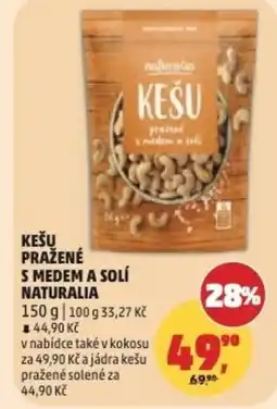 Penny Market Kešu pražené s medem a solí naturalia nabídka