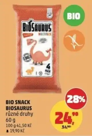 Penny Market Bio snack biosaurus nabídka