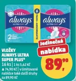 Penny Market Vložky always ultra super plus nabídka