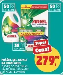 Penny Market Prášek, gel, kapsle na praní Ariel nabídka