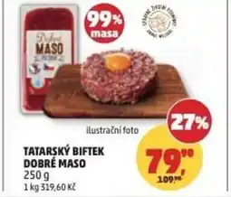 Penny Market Tatarský biftek dobré maso nabídka