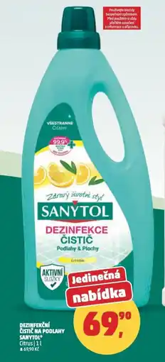 Penny Market Dezinfekční čistič na podlahy sanytol nabídka